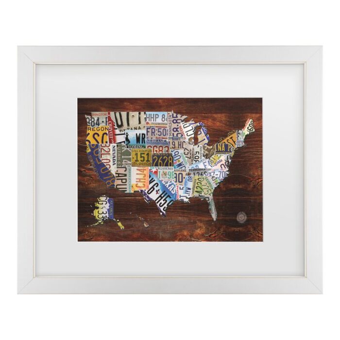 ” USA License Plate Map ” by Masters Fine Art - Chic Decora