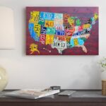 ” USA Recycled License Plate Map VII ” by Design Turnpike - Chic Decora