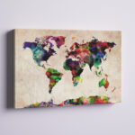 ” Urban Watercolor World Map ” by Michael Tompsett - Chic Decora