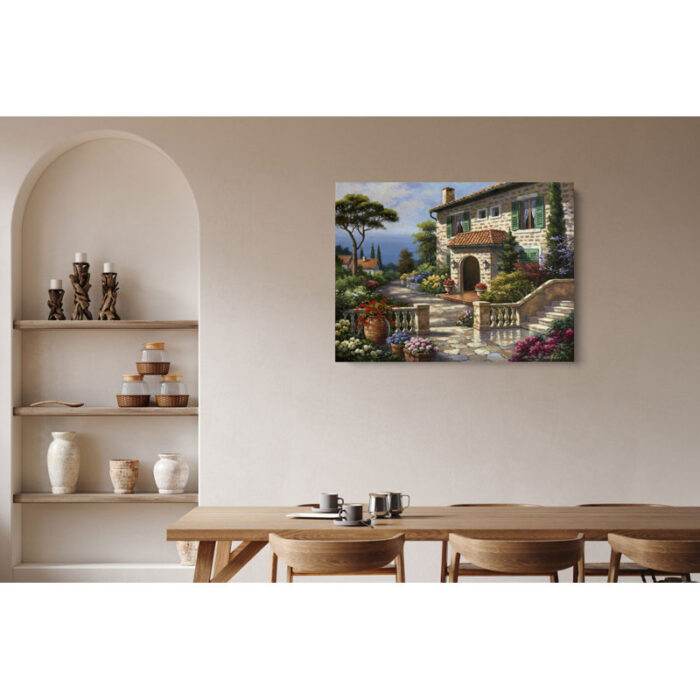 ” Villa Della Fontana ” by Sung Kim Painting Print - Chic Decora