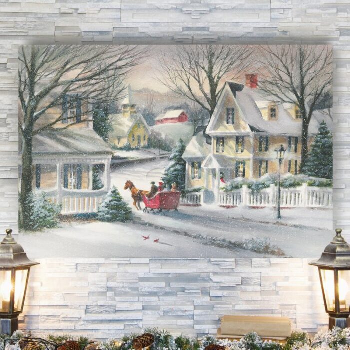 ” Village Sleigh Ride ” by Parvez Taj - Chic Decora