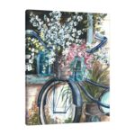 ” Vintage Bicycle And Mason Jar ” by Tre Sorelle Studios - Chic Decora