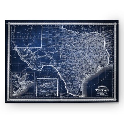 ” Vintage Map Texas “ - Chic Decora