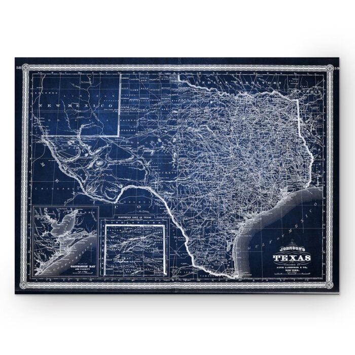 ” Vintage Map Texas “ - Chic Decora