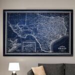 ” Vintage Map Texas “ - Chic Decora