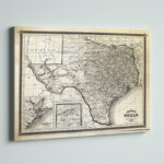 ” Vintage Map Texas I “ - Chic Decora