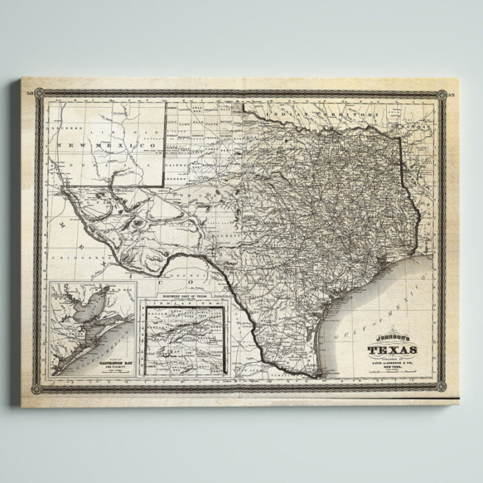 ” Vintage Map Texas I “ - Chic Decora