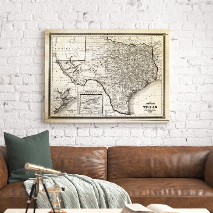 ” Vintage Map Texas I “ - Chic Decora