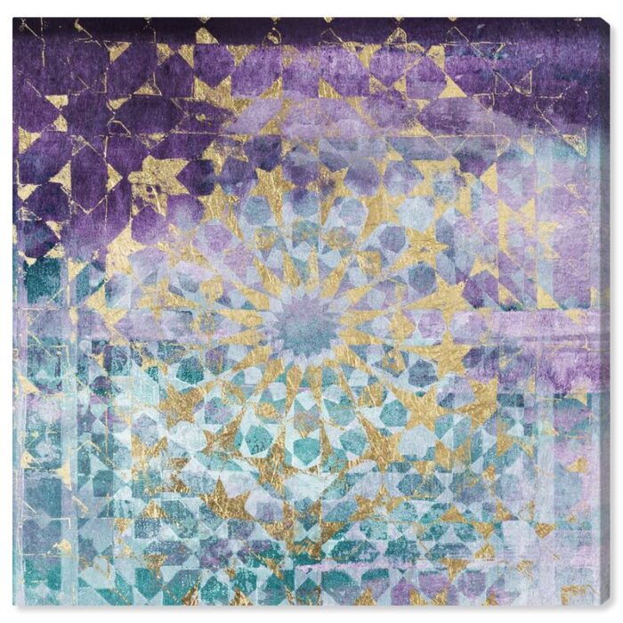 ” Viridian Violet Mandala ” Painting Print - Chic Decora