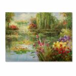 ” Water Lilies ” by Victor Giton Painting Print - Chic Decora