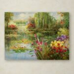 ” Water Lilies ” by Victor Giton Painting Print - Chic Decora