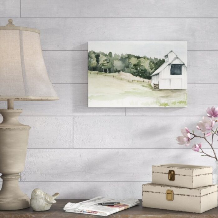 ” Watercolor Barn III ” by Jennifer Paxton Parker Painting Print - Chic Decora