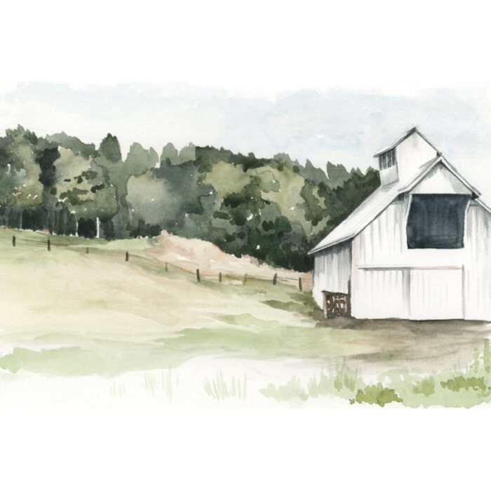 ” Watercolor Barn III ” by Jennifer Paxton Parker Painting Print - Chic Decora