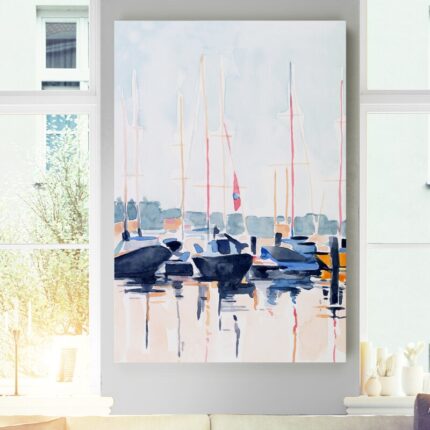 ” Watercolor Boat Club II ” by Emma Scarvey - Chic Decora