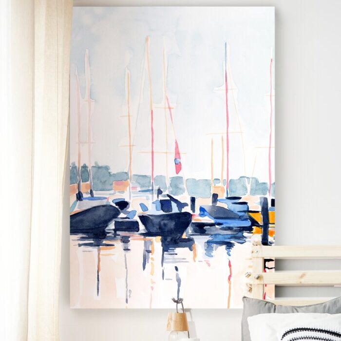 ” Watercolor Boat Club II ” by Emma Scarvey - Chic Decora