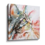 ” Watercolor Cat ” Painting Print - Chic Decora