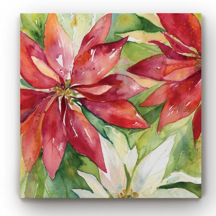 ” Watercolor Poinsettia “ - Chic Decora