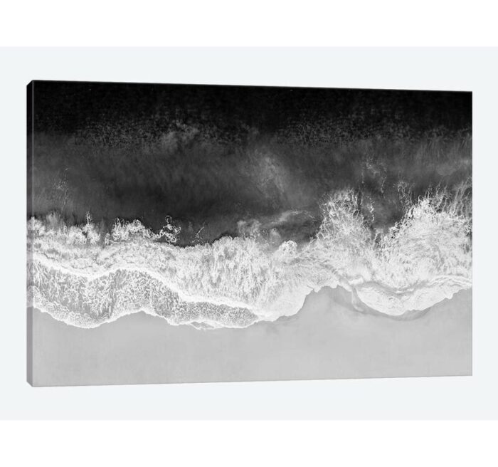 ” Waves In Black, Gray And White ” by Maggie Olsen - Chic Decora