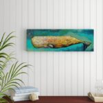 ” Whale In Seafoam ” by Eli Halpin Painting Print - Chic Decora