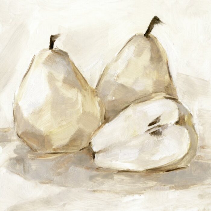 ” White Pear Study I ” by Ethan Harper Painting Print - Chic Decora