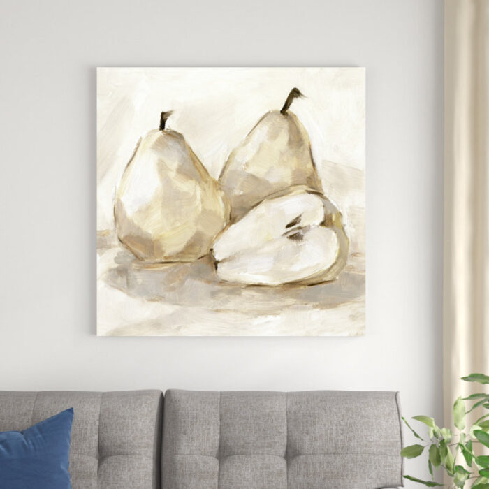 ” White Pear Study I ” by Ethan Harper Painting Print - Chic Decora