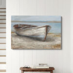 ” Whitewashed Boat I ” Painting Print - Chic Decora