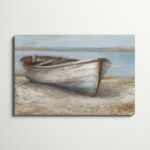 ” Whitewashed Boat I ” Painting Print - Chic Decora