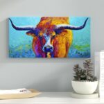 ” Wide Spread Texas Longhorn ” by Marion Rose - Chic Decora