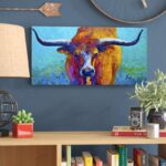 ” Wide Spread Texas Longhorn ” by Marion Rose - Chic Decora