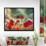 ” Wild Red Poppy Flowers In Sky “ - Chic Decora