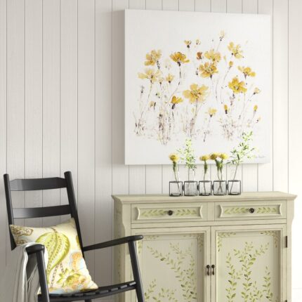 ” Wildflowers III Yellow ” by Lisa Audit Painting Print - Chic Decora