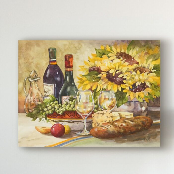 ” Wine And Sunflowers ” by Jerianne Van Dijk - Chic Decora