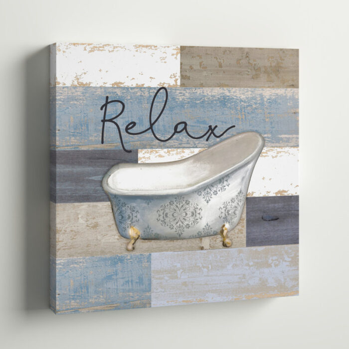 ” Wood Slattub Relax ” Painting Print - Chic Decora