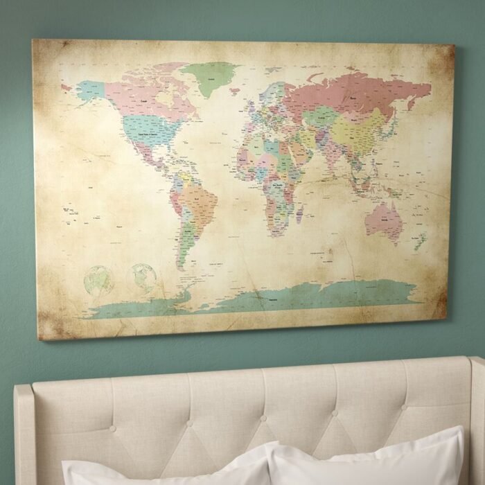 ” World Cities Map ” by Michael Tompsett - Chic Decora