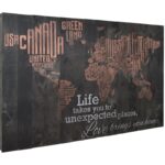 ” World Map – Life Takes You To Unexpected Places, Love Brings You Home “ - Chic Decora