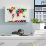 ” World Map Paint Drops III ” by Michael Tompsett - Chic Decora