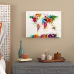 ” World Map Splashes ” by Michael Tompsett - Chic Decora