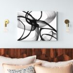 Abstract Poetry in Black and White 100′ by Irena Orlov, Modern Abstract Gallery Canvas Wall Art - Chic Decora