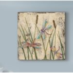 Dancing Dragonflies I’ Acrylic Painting Print on Wrapped Canvas - Chic Decora