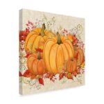 Fall Pumpkins’ Acrylic Painting Print on Wrapped Canvas - Chic Decora