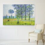 Field in Spring’ Print on Canvas by Claude Monet - Chic Decora