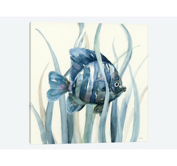 Fish in Seagrass I’ Print on Canvas - Chic Decora