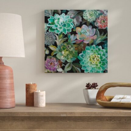 Floral Succulents v2 Crop’ by Danhui Nai – Painting Print - Chic Decora