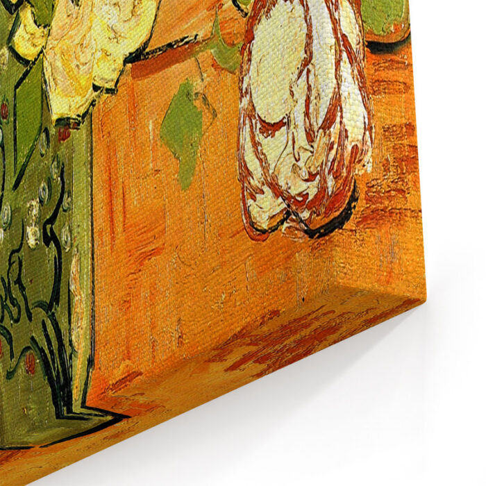 Japanese Vase with Roses and Anemones’ by Vincent van Gogh, Fine Art Gallery Canvas Print - Chic Decora