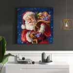 Jolly Old St. Nick’ Wrapped Canvas Graphic Art on Canvas - Chic Decora