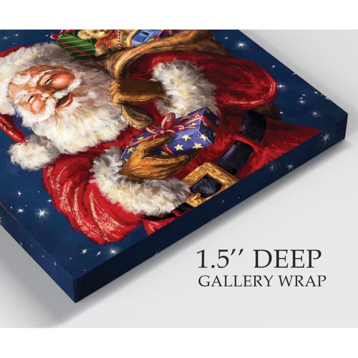 Jolly Old St. Nick’ Wrapped Canvas Graphic Art on Canvas - Chic Decora