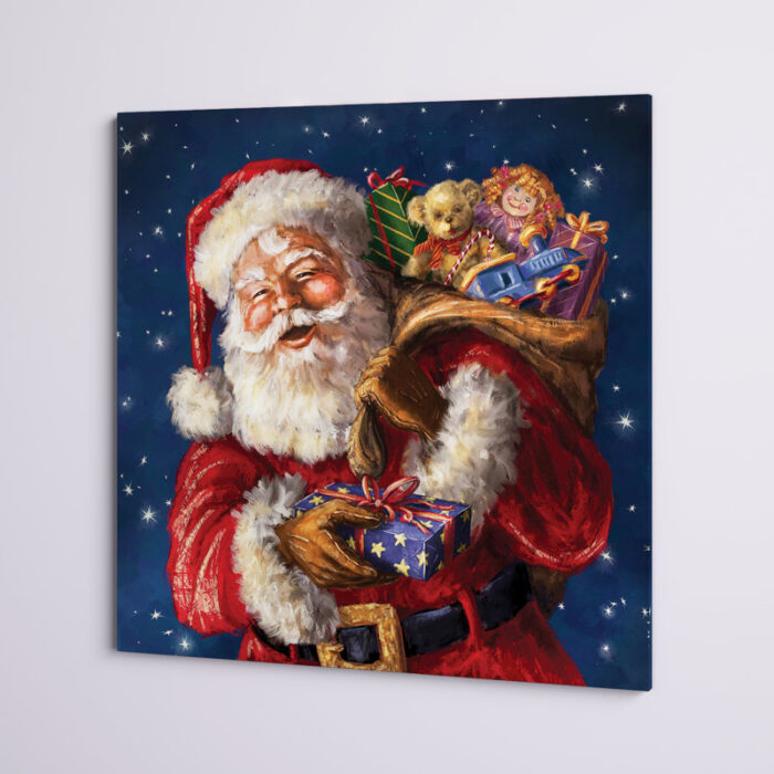 Jolly Old St. Nick’ Wrapped Canvas Graphic Art on Canvas - Chic Decora