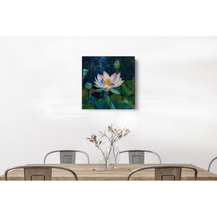 Lotus Blossom’ by Elena Ray | Flower & Wellness Fine Art Framed Canvas Print - Chic Decora