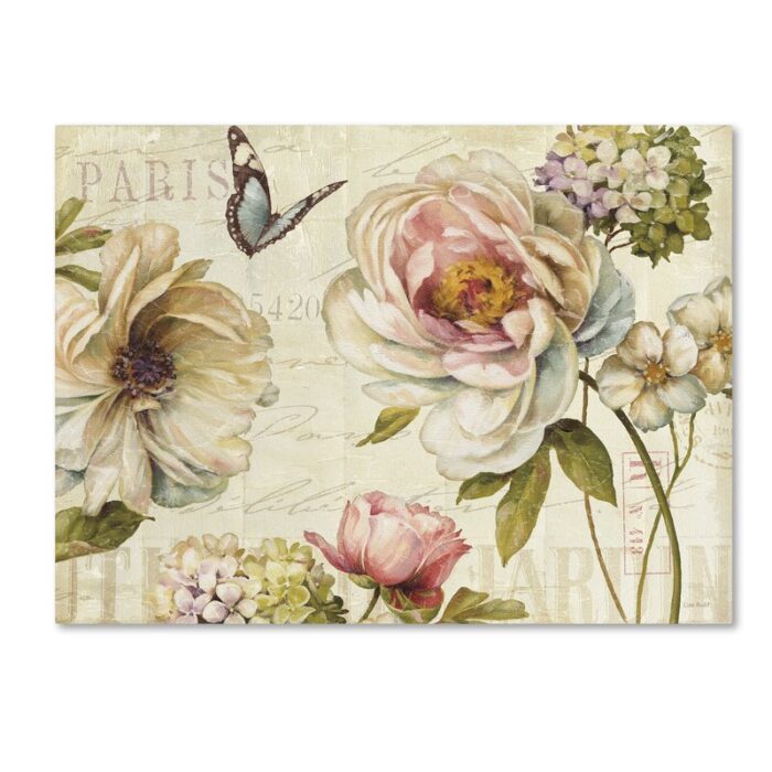 Marche de Fleurs IV’ Painting Print on Wrapped Canvas - Chic Decora