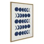 Moon Phases’ by Teju Reval – Floater Frame Painting Print on Canvas - Chic Decora